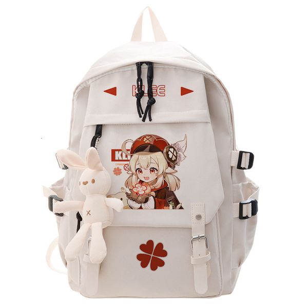 Borse da scuola Genshin Impact Anime Cosplay Studenti Borsa Zaino Klee Cartoon Bookbag Laptop Zaino da viaggio Outdoor Ragazzi Ragazze Regali 230826