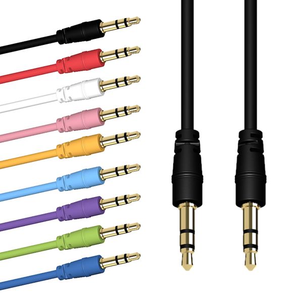 3,5mm Stecker Stereo Aux Kabel 1M 3FT Hilfs Audio Verlängerung Kabel Linie Für Samsung Telefon MP3 Headset lautsprecher Tablet PC