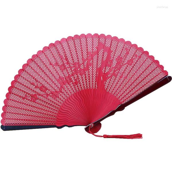 Figurine decorative Ventaglio pieghevole Tutto bambù Cinese antica mano Ventilatore Cheongsam Passerella Ventilador Abanicos Para Boda Donna Portatile