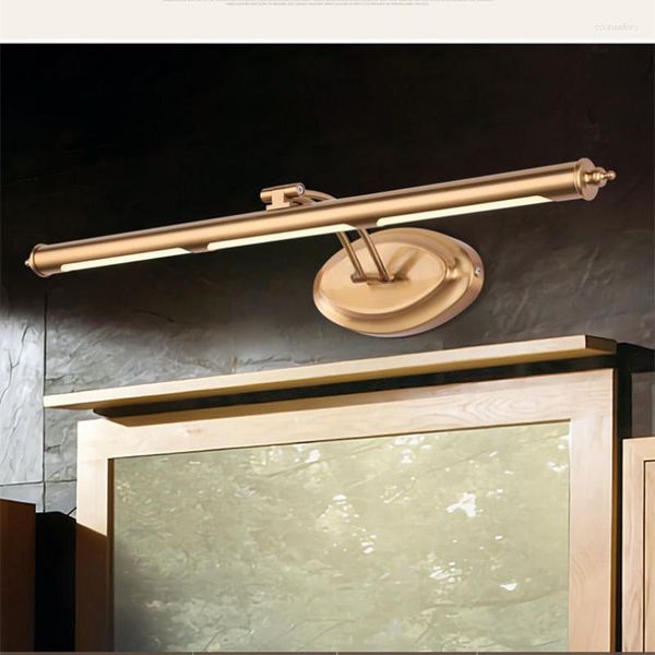 Lâmpadas de parede Modern LED Banheiro Lâmpada Impermeável Aço Inoxidável 45cm Interior Espelho Sconce Vanity Lights Fixture