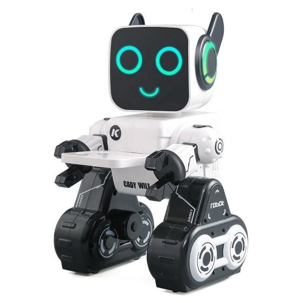 ElectricRC Животные R4 Robot Multifunctional VoiceActivated Intelligent RC с белым красным цветом Smart Kids Toy 230825