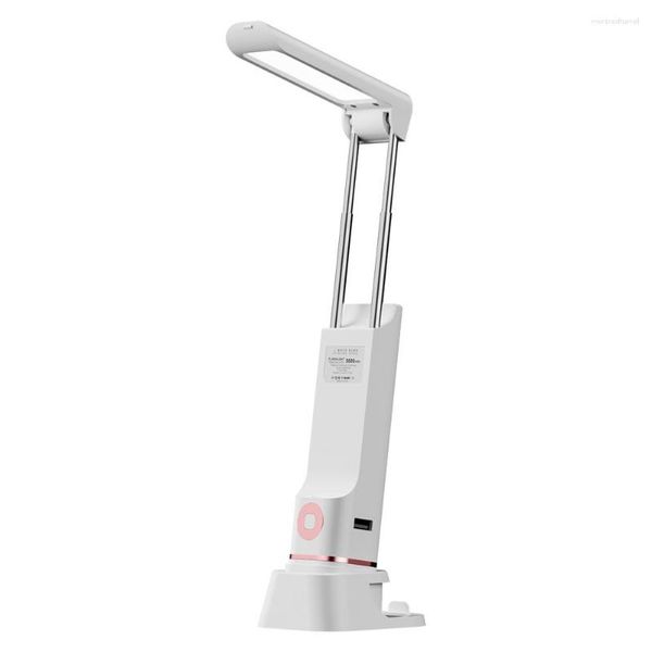 Tischlampen 4-in-1-Multifunktions-LED-Lampe, wiederaufladbar, klappbar, für Schreibtisch, Touch-Dimmung, Handyhalter, Leselicht