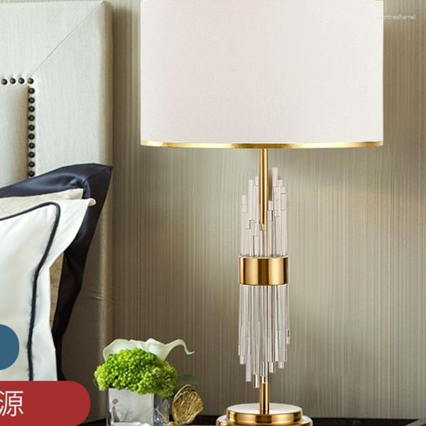 Tischlampen Glas Stick Kristall Studie Lampe Designer Licht Luxus Wohnzimmer Schlafzimmer Nachttisch Internet Celebrity Dimmen