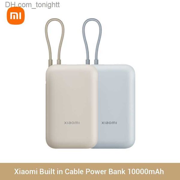 Construído em cabo power bank 10000mah 22.5w p15zm tipo-c carregamento rápido em dois sentidos mi powerbank portátil powerbank para iphone q230826