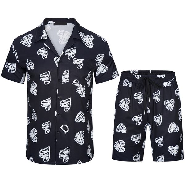 Sommermode Herren Trainingsanzüge Hawaii Strandhosen Set Designerhemden Drucken Freizeithemd Mann Slim Fit Der Vorstand Kurzarm Kurze Strände M-3XL YY7