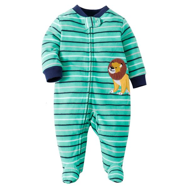 Macacão de alta qualidade roupas de bebê marcas originais macacão de bebê nascido tecido de lã polar meninas meninos roupas crianças sleepwear 230825