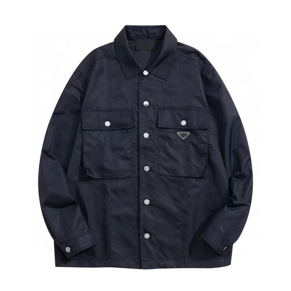 Дизайнерская куртка Prado Recycled Nylon Jacket Jacket Несколько карманов, повседневная куртка для тренера, модная формальная одежда