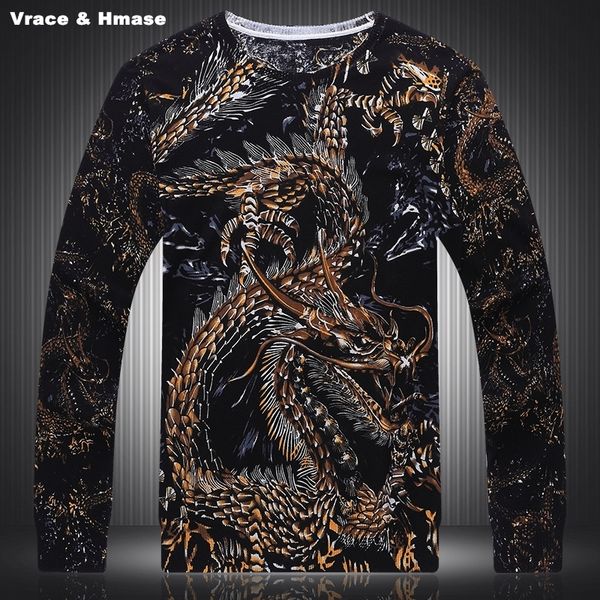 Maglioni da uomo Personalità della moda in stile cinese maglione lavorato a maglia con motivo drago 3D Autunno Inverno uomo in cotone di alta qualità M3XL 230826