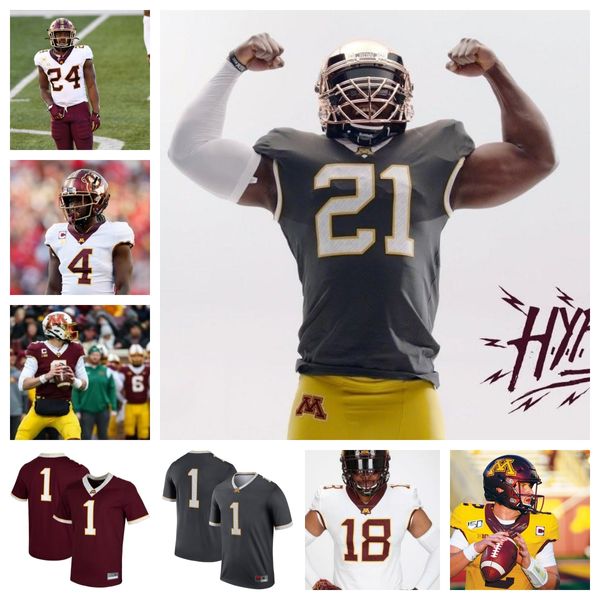 Maglia da calcio Minnesota Golden Gophers 59 Tony Nelson 19 Joey Gerlach 89 Nathan Jones 99 Theorin Randle 67 De'eric Mister 23 Monroe 26 Victor Pless 73 Tyrell