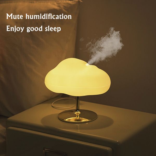 Altra elettronica DC5V Cloud Aromaterapia Diffusore di oli essenziali Umidificatore ad ultrasuoni con lampada da tavolo a LED colorata per la casa Mist Maker Fogger 230826