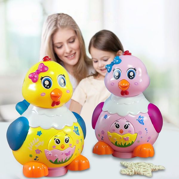 Jouet de décompression Jouet électrique Poule Musique Cadeau de Noël Éducatif avec lumière et son Poulet pondant Parentchild Jouets interactifs 230826