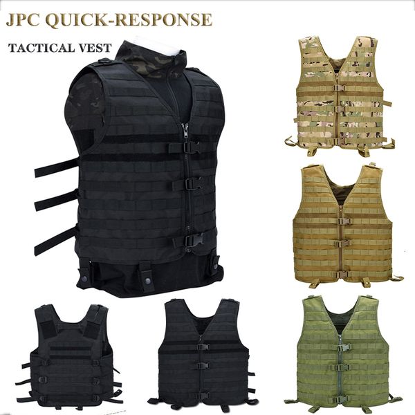 Gilet da uomo 900D Smontaggio rapido Gilet tattico leggero MOLLE Tuta da allenamento Militare Airsoft Combattimento Uomo Caccia Paintball Giacca da campo 230827