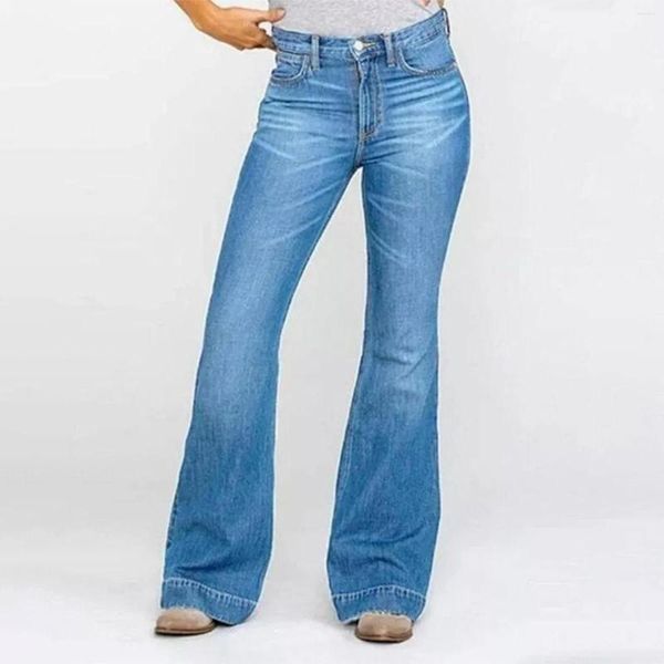 Jeans da donna slim fit ricamati svasati a vita alta gamba larga leggings bootcut pantaloni pigiama per donna