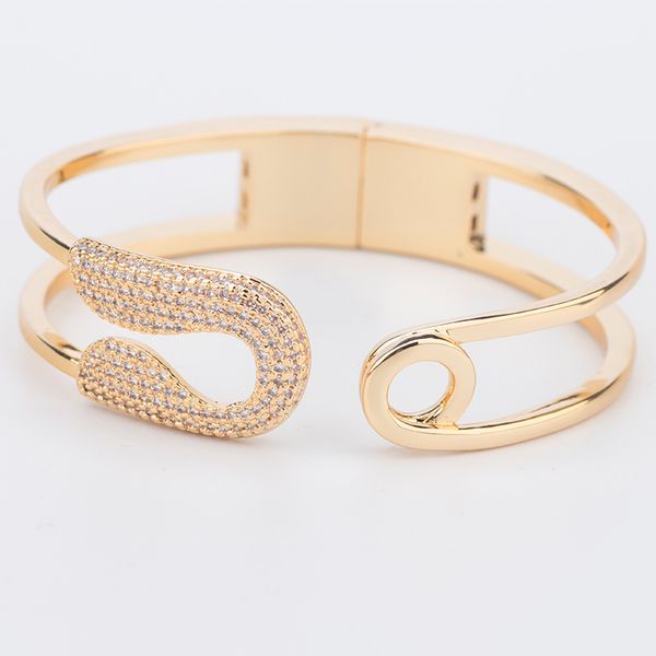 Nastro in oro 18 carati aperto Bracciale con diamanti a catena Love Designer per donna uomo ragazza mamma figlia coppia di lusso stilista Festa di nozze Regalo di San Valentino