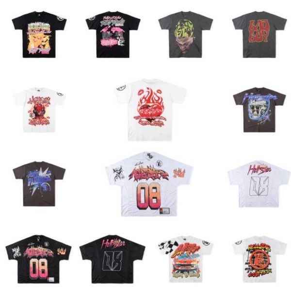 Mens Camisetas Mulheres Luxurys Designers Camisa Moda 19 Estilo Hellstar Path to Paradise P2P Tee Imprimir Homens Casual Mangas Curtas Street Designer Tees