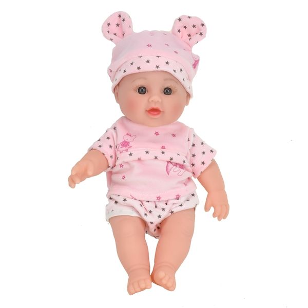 Bonecas 30cm 12inch Produtos Adoráveis Plástico Artesanal Corpo Macio Boneca Lifelike com Pijama para Crianças Presente 230826