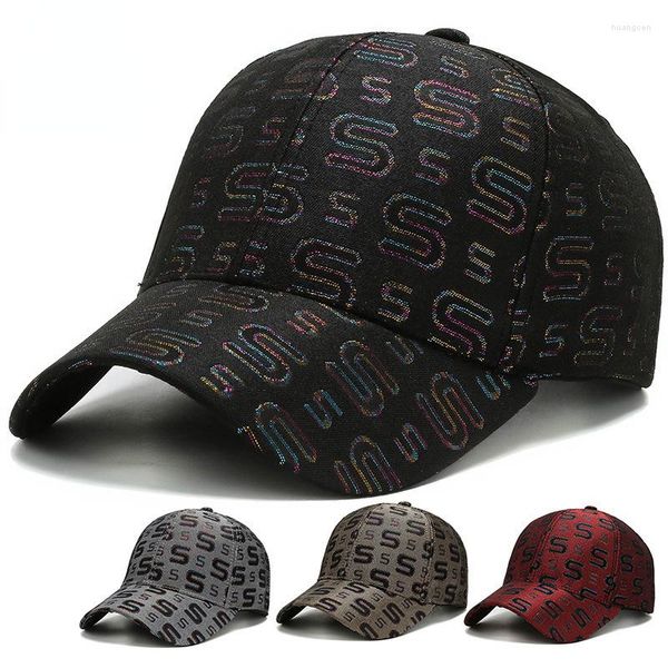 Berretti da baseball Cappello Versione da uomo Stampa marea Ricamo Berretto da baseball da donna Estate Tutto nero Tutto-fiammifero Marchio da strada con visiera