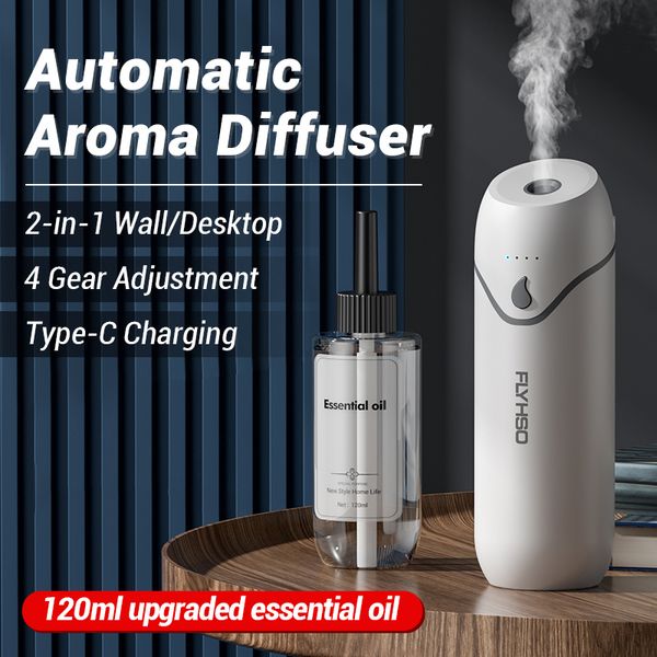 Altra elettronica 100m³ 120ml Diffusore di aromi elettrico Home el Deodoranti per ambienti intelligenti Diffusore di oli essenziali 4 modalità Umidificatore profumato 230826