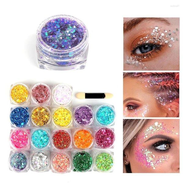 Decorazioni per nail art 18 colori diamante paillettes ombretto sirena gel corpo viso glitter luccicante ombretto trucco