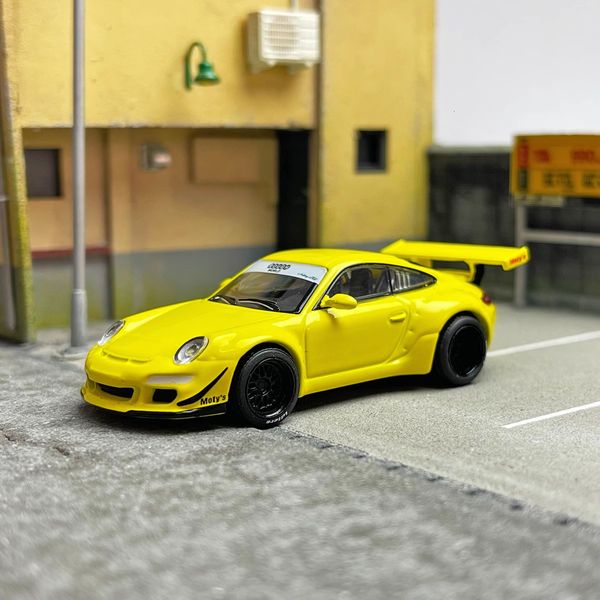 Modello pressofuso 1/64 Scala 997 RWB Auto sportiva Simulazione Lega Decorazione statica Giocattolo regalo da collezione 230826