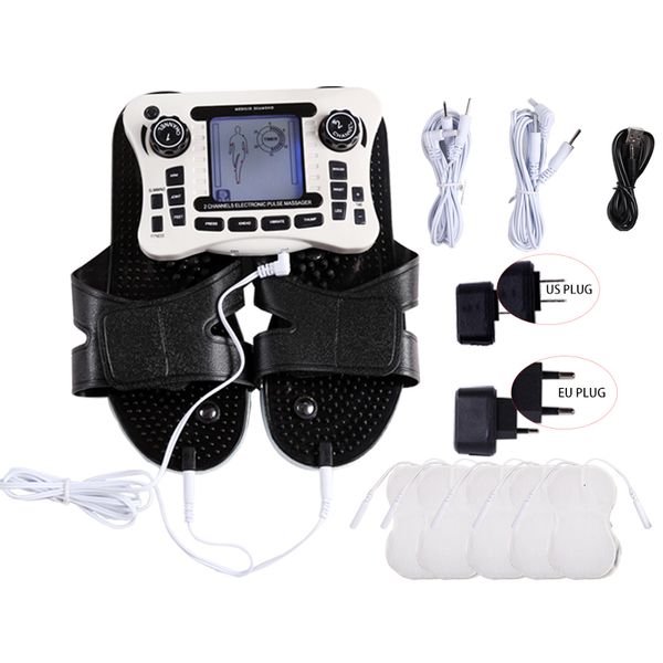 Outros itens de massagem 12 modos EMS estimulador muscular acupuntura máquina de fisioterapia de frequência digital corpo inteiro relaxar 16pads cuidados de saúde 230826