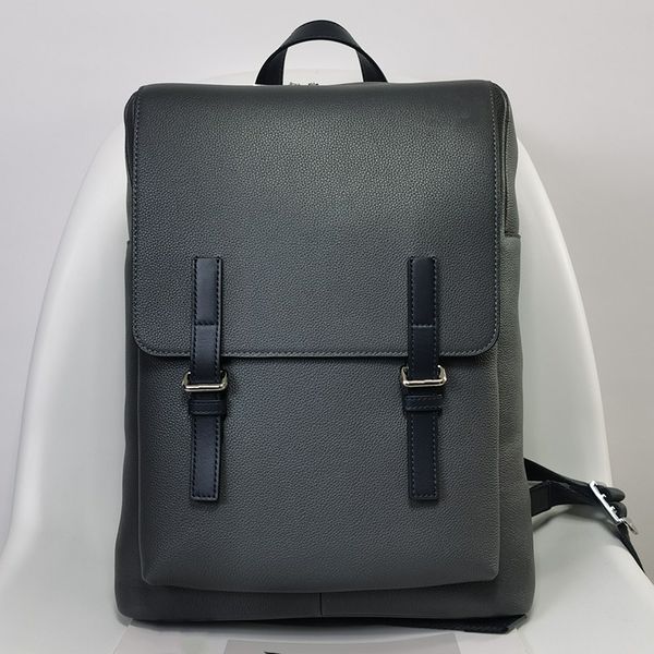 TOP Qualität Echtes Leder Designer Rucksack Männer Militär Rucksäcke Schwarz Blau Kalbsleder Luxus Laptop Schulter Taschen Große Raum