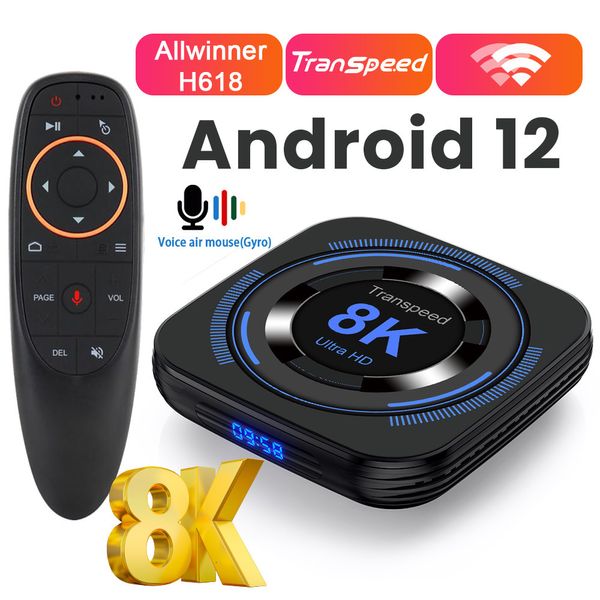 Set-Top-Box Transspeed Allwinner H618 Android 12 TV BOX Dual Wifi 32G64G Quad Core Cortex A53 Unterstützung 8K Video 4K BT4.0 Set-Top-Box 230826