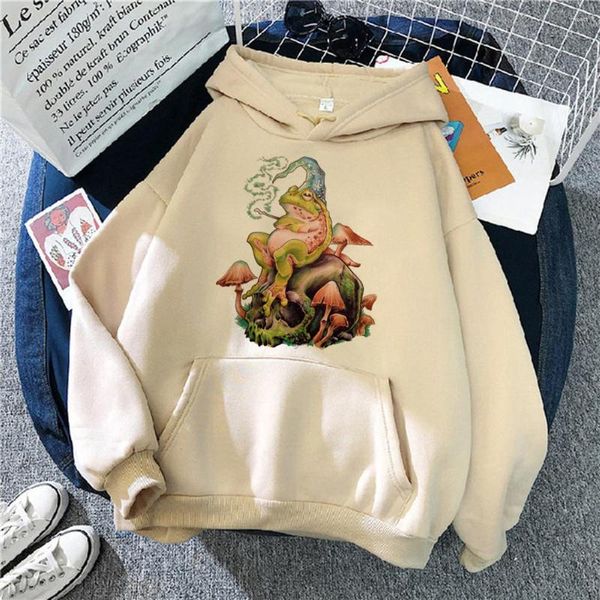 Hoodies femininos sapo mulheres gótico 2023 anime kawaii roupas femininas 90s suéter