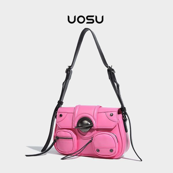 Borse da sera Moto Cool Girl Borse Borsa a tracolla da donna Rivetto Mental Deco Cartelle Crossbody Borse rosa 230826