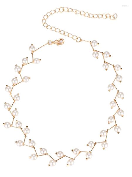 Цепи 285zhao выберите цвет короткий абзац простые жемчужные ключицы цепи ожерелье для шеи
