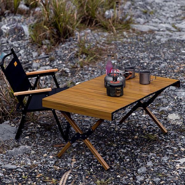 Camp Furniture Camping-Klapptisch für den Außenbereich, Aluminiumlegierung, tragbar, ultraleicht, für Mahlzeiten, Grillen, Eierbrötchen, große Erholung, Wanderung