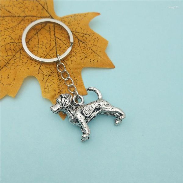 Schlüsselanhänger Design Vintage 3D Beagle Hund Anhänger Schlüsselanhänger Frauen Niedlichen Tier Charm Schlüsselanhänger Haustier Schmuck Liebhaber Geschenk