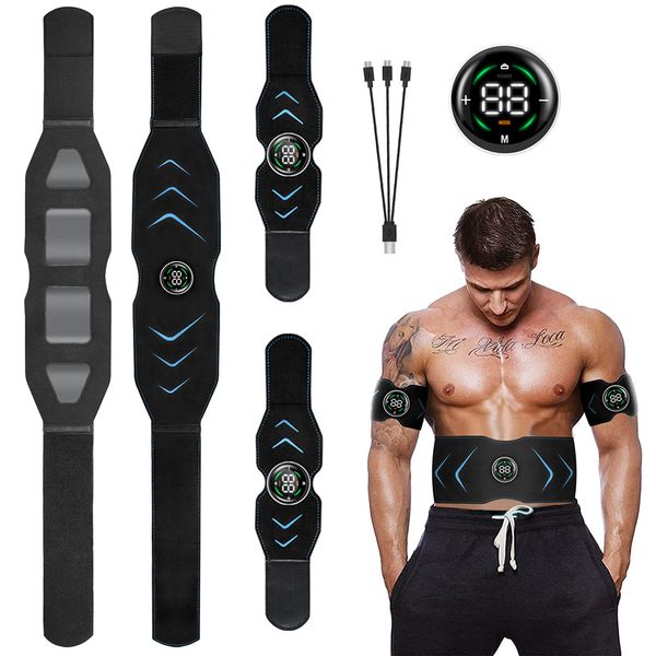 Núcleo Treinadores Abdominais Cintura Estimulador Muscular Abdominal EMS Corpo Abs Emagrecimento Cinto Vibração Cintos de Fitness Perda de Peso Braço Perna Equipamento de Treino 230826