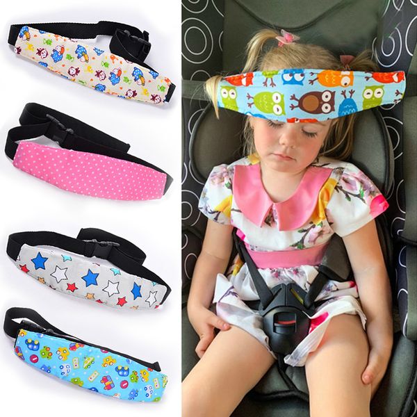 Almofadas infantil bebê assento de carro suporte de cabeça crianças cinto ajustável fixação menino menina playpens sono posicionador segurança 230826