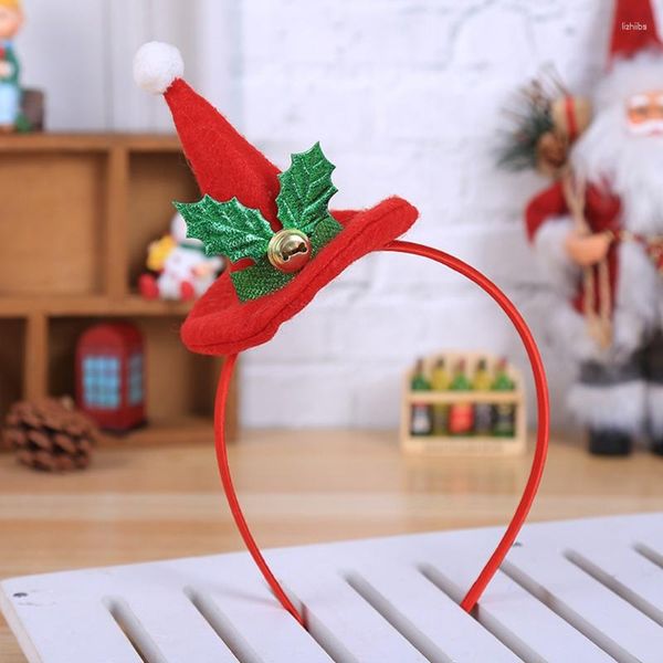 Fontes de festa Natal Top Hat Headband Santa Hair Hoop Elástico Xmas Headwear Po Adereços Decoração Criativa de Férias