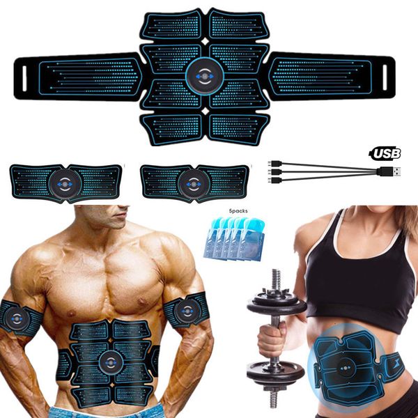 Tragbare schlanke Ausrüstung ABS-Trainer Drahtloser Bauchmuskelstimulator EMS Smart Fitness Training Elektrisches Massagegerät Körperschlankheitsgürtel USB-Aufladung 230826