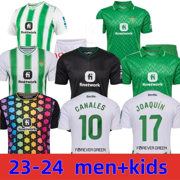 23 24 maglie da calcio Real Betis CAMARASA JUANMI VICTOR RUIZ Manga Corta futbol Shirt 2023 B.Iglesias portiere JOAQUIN WILLIAM CANALES uomo bambino uniforme da calcio