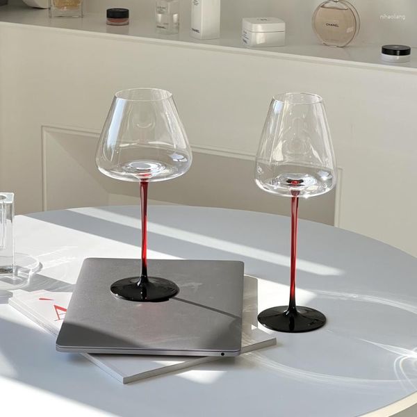 Copos de vinho Borgonha Copo Vermelho Grande Barriga Casa Nórdica Luxo Cristal Pólo de Uva Cálice