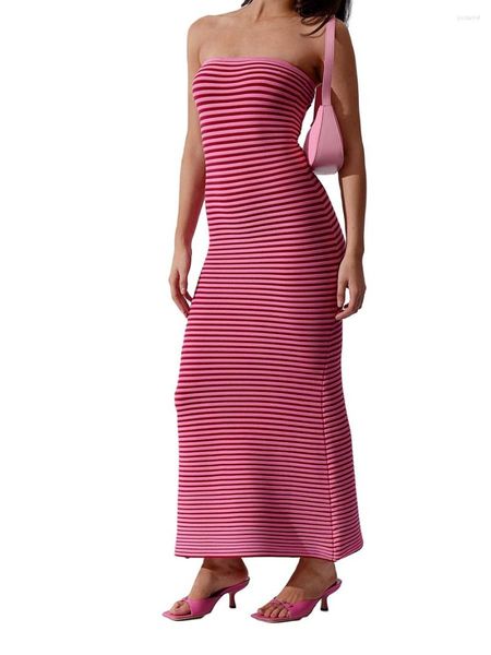 Vestidos casuais mulheres sem mangas de malha maxi vestido sexy torcido recorte bodycon cabido longo para cocktail praia streetwear