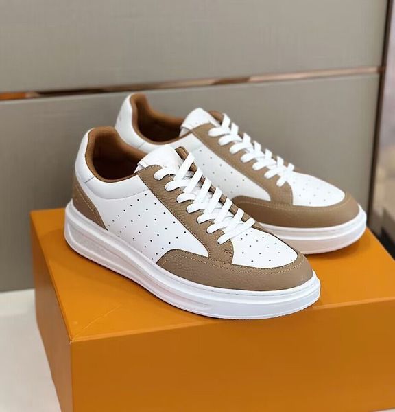 Luxus 2024S/S Beverly Hills Männer Turnschuhe Schuhe Weiß Schwarz Leder Trainer Berühmte Marken Komfort Paar Skateboard Männer Casual Walking EU35-46 Original Box