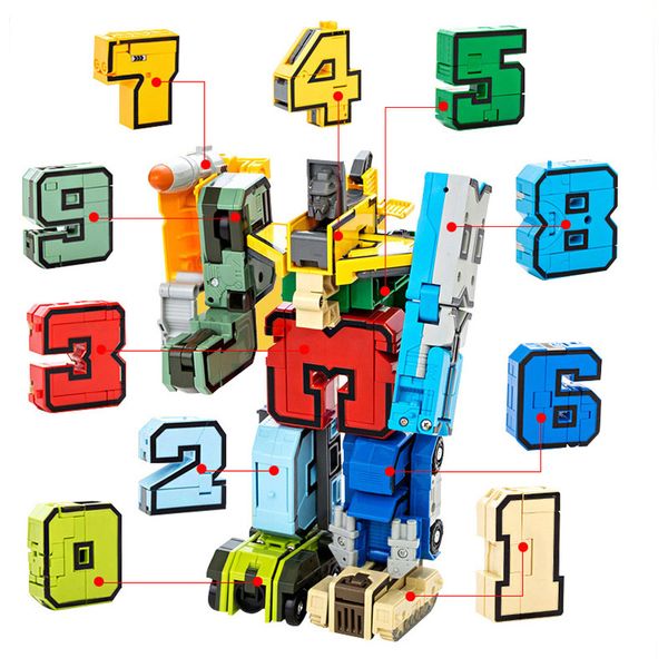 Оптовая продажа робот с арабским номером на заказ игрушка-трансформер фигурка номер деформатор робот-игрушка 71043 мультяшная модель животного строительный блок игрушка для малыша Лепин Рождество