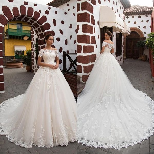 Vintage árabe plus size princesa vestidos de casamento rendas país vestidos apliques fora do ombro vestido de noiva 328 328