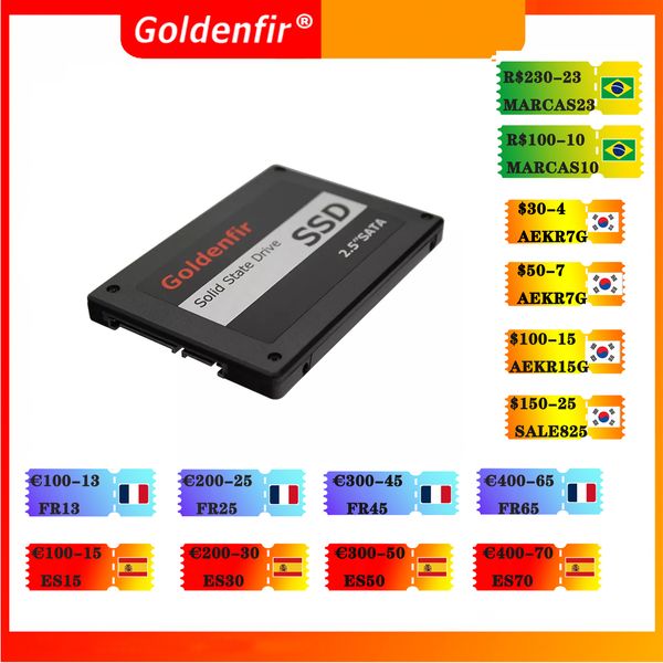 Discos rígidos menor preço SSD 128GB 256GB 512GB 2TB Goldenfir disco rígido de estado sólido para pc 230826