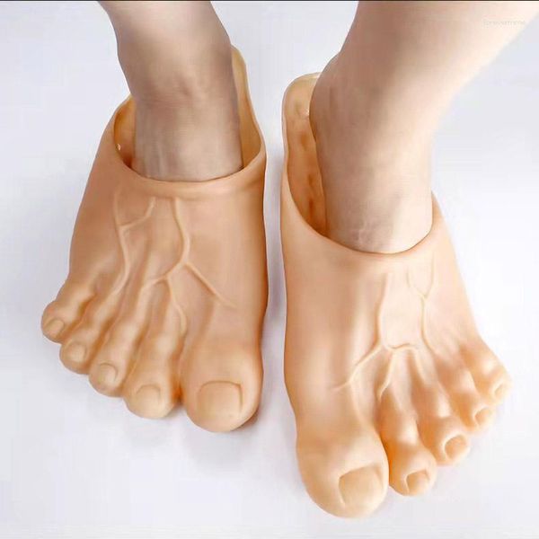 Sandálias 2023 Chinelos Engraçados Toe Flats Festa de Natal Traje Vestido Acessórios Homens