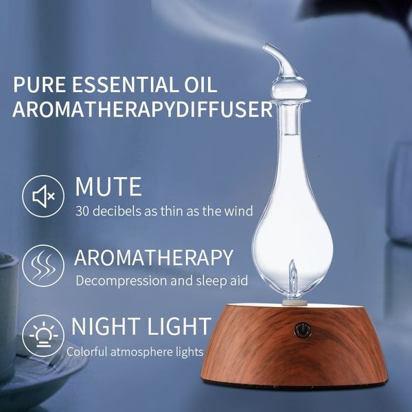 Altra elettronica 50ML Mini diffusore per aromaterapia con oli essenziali puri 100-240V Aroma nebulizzatore umidificatore con luce notturna colorata 230826