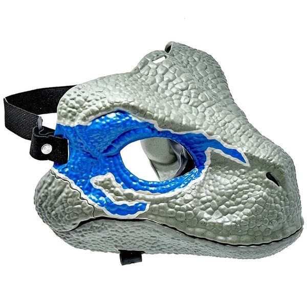 Maschere per feste Maschera di dinosauro Plastica dura Mascella mobile Halloween Cosplay Maschera di dinosauro per feste con mascella apribile Supporto per maschera di dinosauro per bambini Adulti 230826