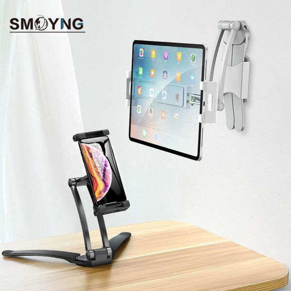 Tablet PC Standlar Alüminyum Mutfak Masaüstü Telefon Tablet Tutucu Stand Flodable Ayarlanabilir 5-13 inç Tablet IPad Pro 12.9 230826