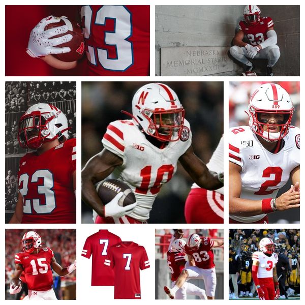 Maglia da calcio Nebraska Cornhuskers 42 Eric Fields 74 Brock Knutson 25 Javier Morton 52 Dylan Rogers 41 Garrett Snodgrass 22 Jaylen Lloyd 26 Kwinten Ives 83