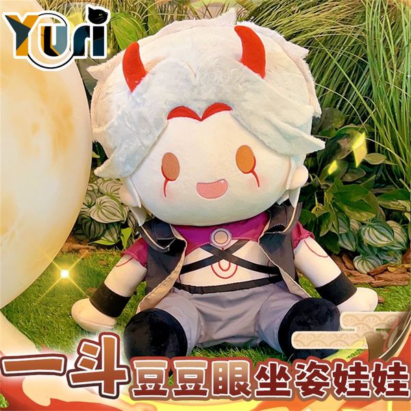 Poupées Yuri Game Genshin Impact Arataki Itto 40 cm peluche poupée jouet vêtements Costume tenue mignon Anime Cosplay accessoires C MT précommande 230826