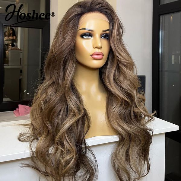 13x4 Body Wave Human Hairs Wigs Ombre коричневые кружевные парики с передним париком человеческие волосы бразильские remy hair cars для женщин
